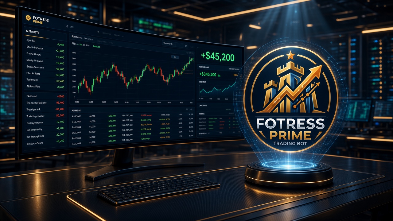 Fortress Prime algorithmic trading terminal with live quotes and P&L
